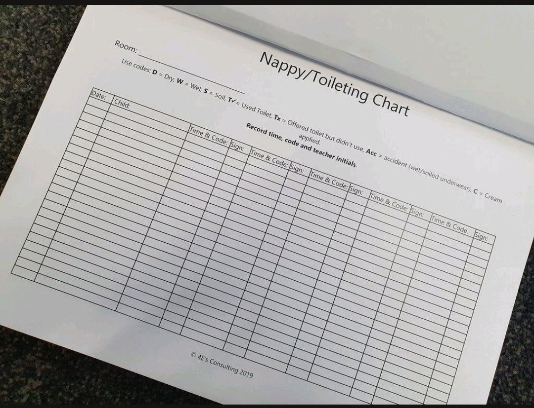 Nappy and Toileting Register