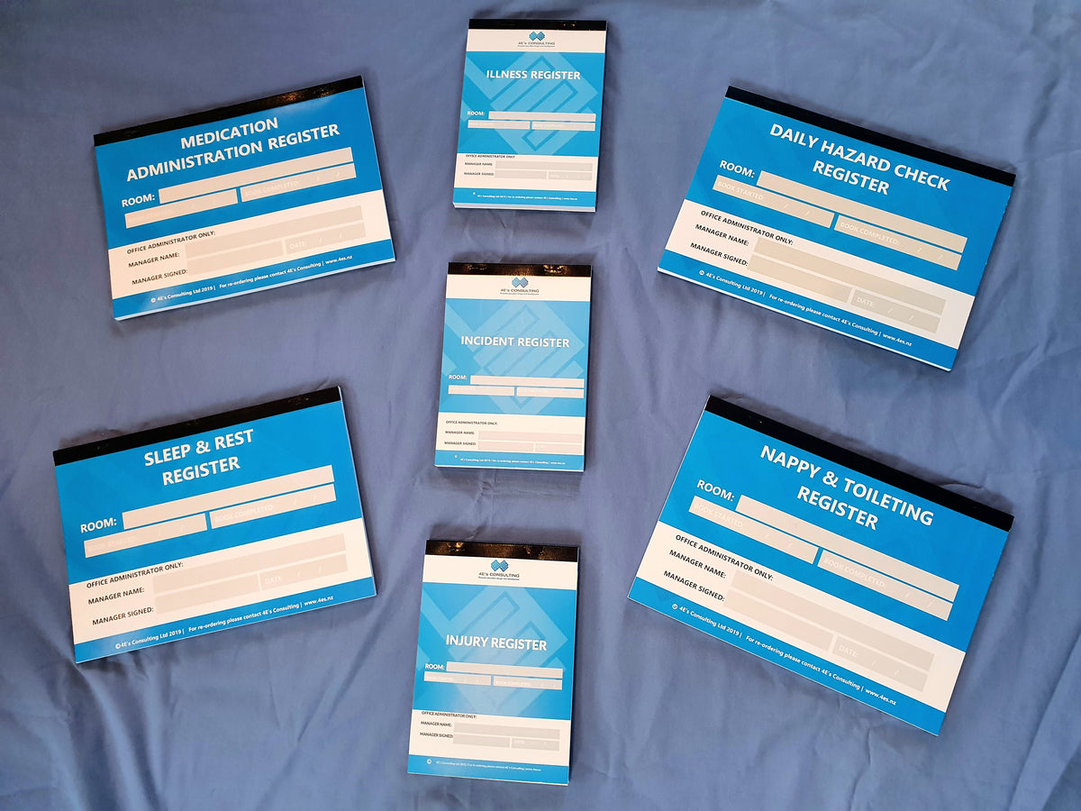 Set of Seven Health and Safety Registers