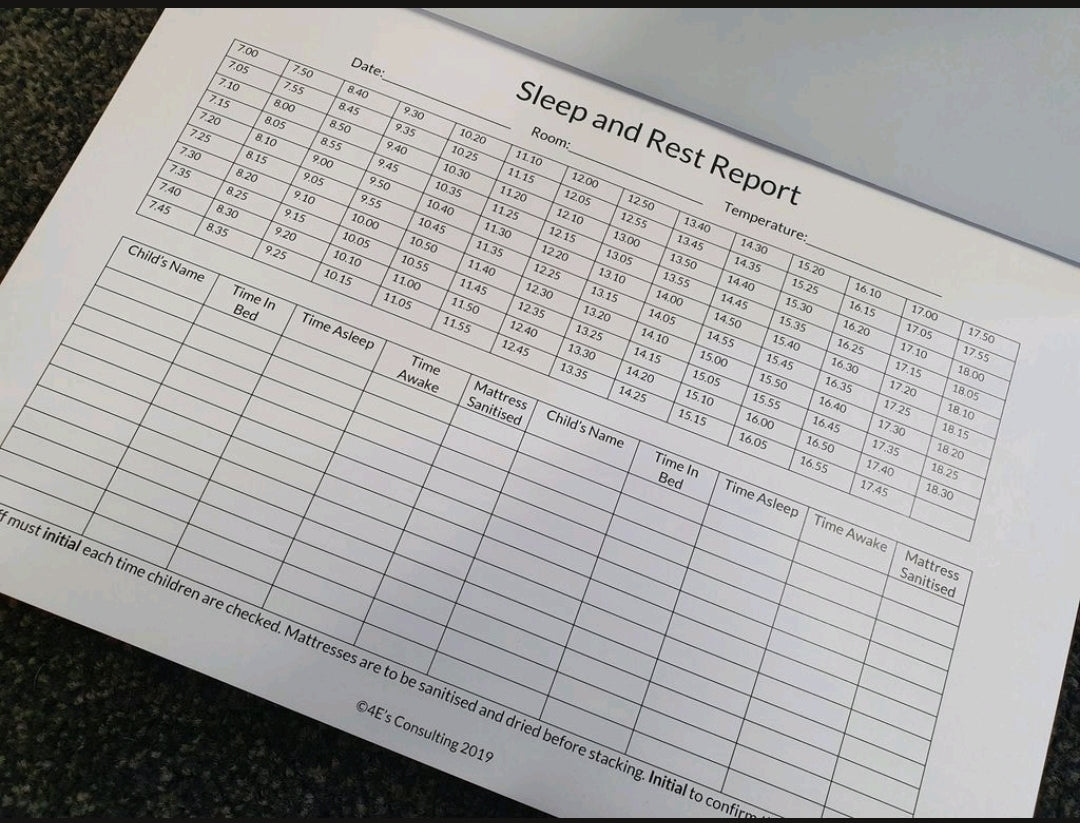 Sleep and Rest Register