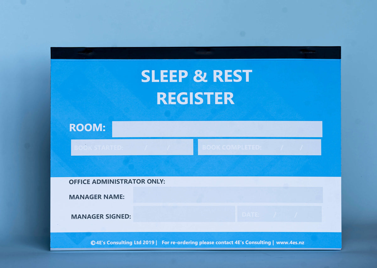 Sleep and Rest Register