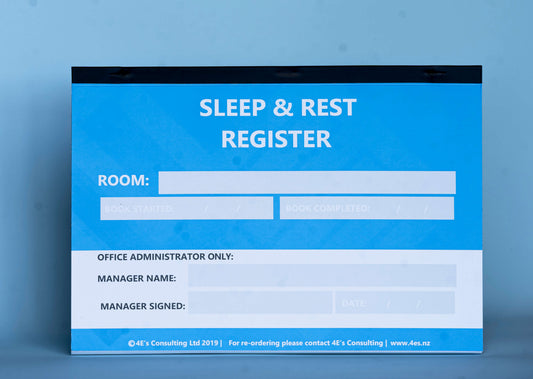 Sleep and Rest Register